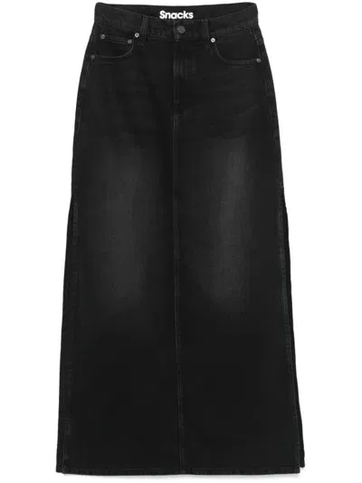 Mother The Fun Dip Slice Maxi Skirt In Late Night Lick