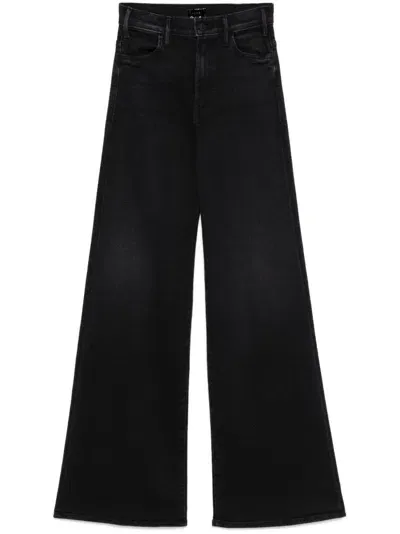 Mother The Hustler Roller Heel Jeans In Black