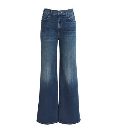 Mother The Hustler Roller Skimp Wide-leg Jeans In Blue