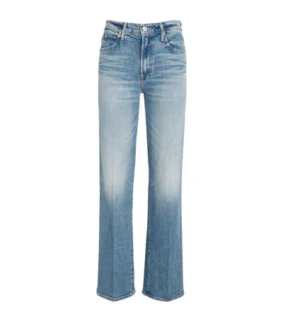 Mother The Kick It Denim Straight Jeans In Light Blue