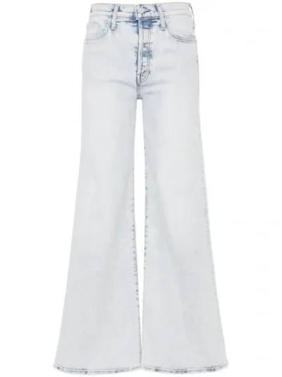 Mother The Tomcat Roller High-rise Wide-leg Jeans In Light Blue