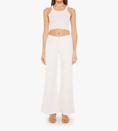 Mother The Twister Skimp High-rise Flared Jeans In White