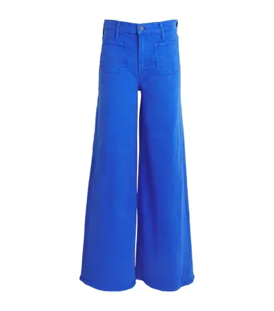 Mother The Undercover Sneak Wide-leg Jeans In Blue