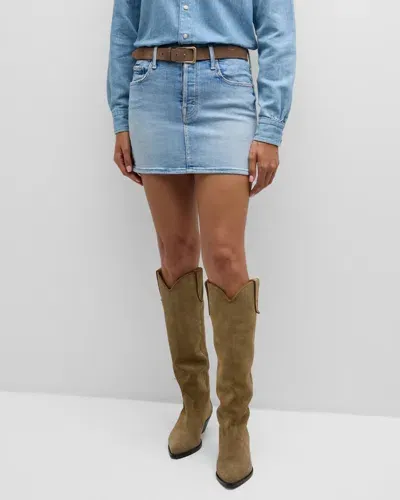 Mother The Vagabond Denim Mini Skirt In One Last Trip