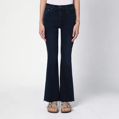 Mother The Weekender Fray Dark Denim Jeans In Blue