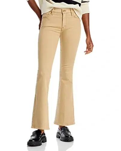 Mother The Weekender Mid Rise Flare Jeans In Brown Bag - Exclusive In Beige