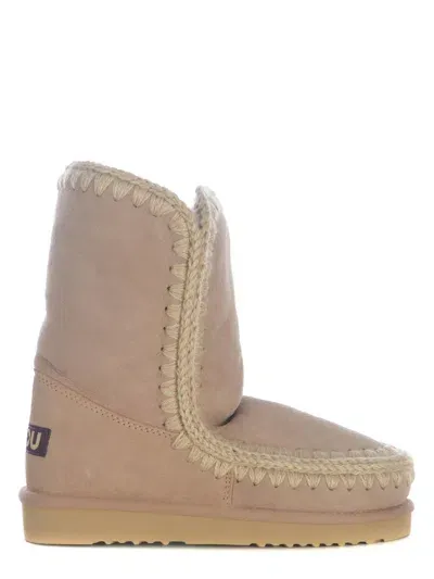 Mou Boots  Eskimo24 Made In Suede In Gold