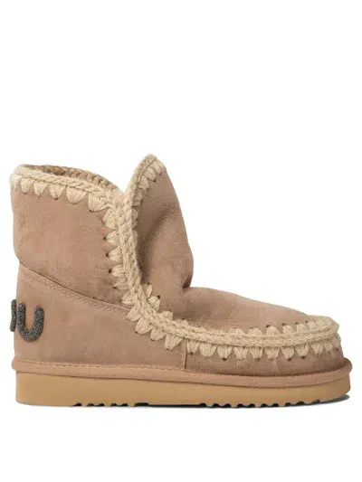 Mou Eskimo Ankle Boots In Beige