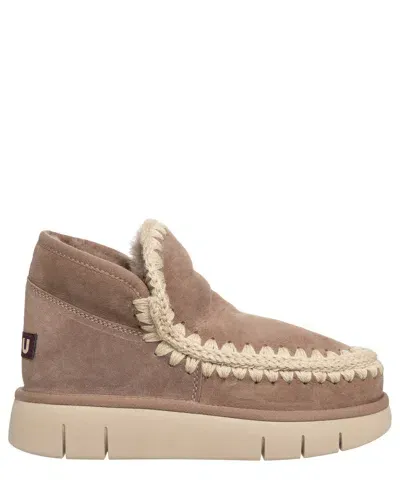 Mou Eskimo Bounce Sneaker Ankle Boots In Grey