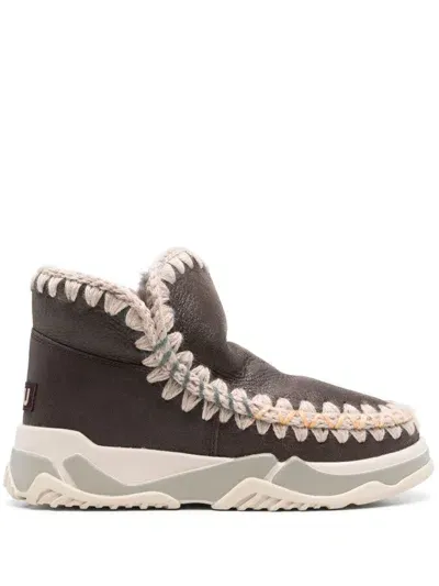 Mou Eskimo Trainer Boots In Brown