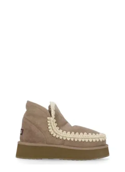 Mou Mini Eskimo Platform Boots In Grey