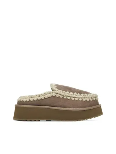 Mou Clog Eskimo Platform Sabot In Brown