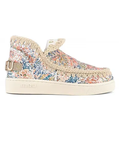 Mou Summer Eskimo Sneaker Printed Sequins In Multicolor