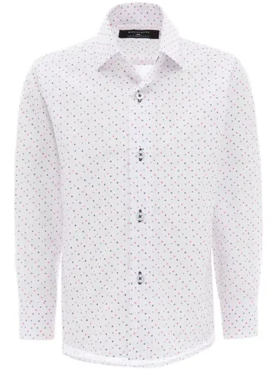 Moustache Circle Print Shirt In Weiss