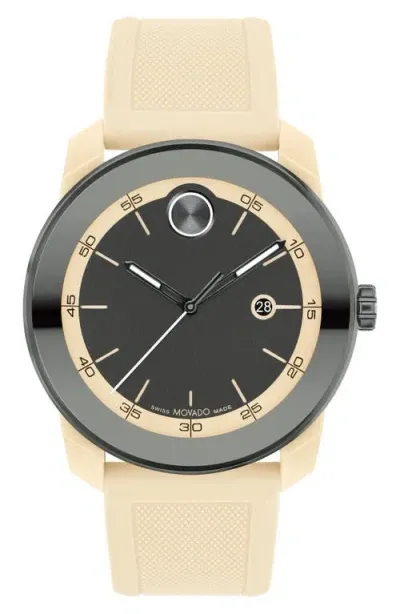 Movado Bold Tr90 Silicone Strap Watch, 42mm In Neutral