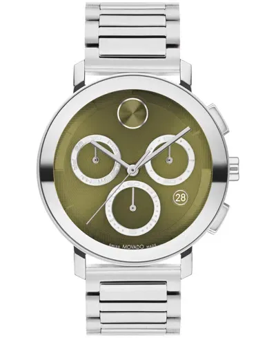 Movado Men's Bold Evolution 2.0 Swiss Quartz Chrono Stainless Steel Watch 42mm In Silver-tone