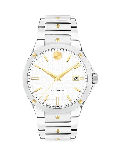 Movado Men's Se Swiss Automatic Stainless Steel Yellow Pvd Watch 41mm In Silver-tone