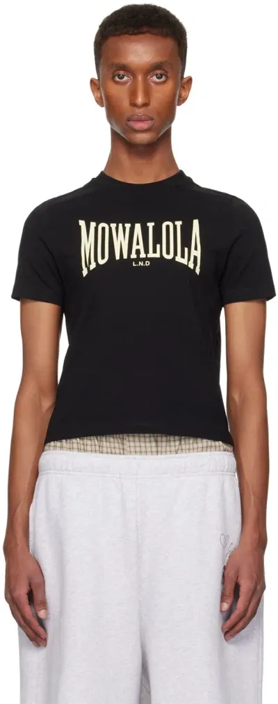 Mowalola Black Sweat Tea T-shirt