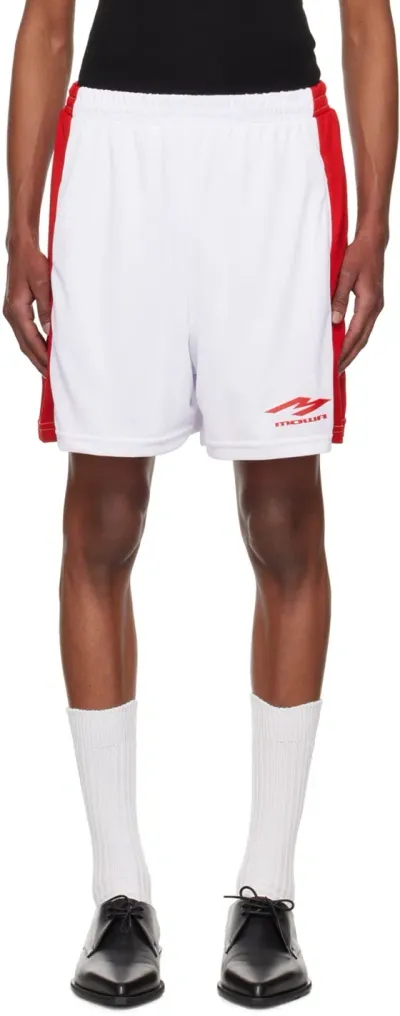 Mowalola White & Red Sucker Shorts In White/red