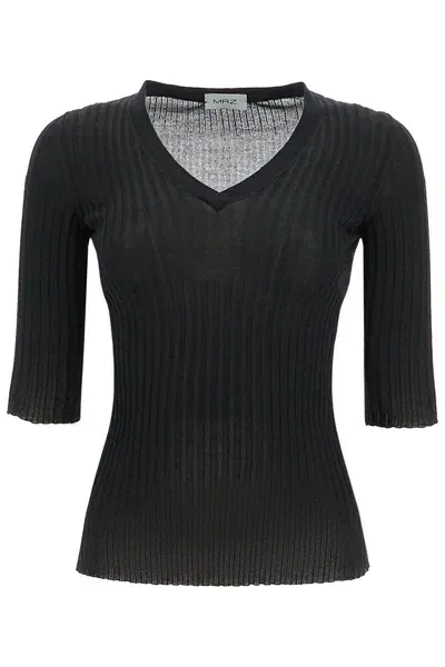 Mrz Cashmere And Silk Top Set In Black