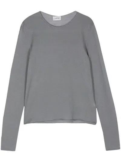 Mrz Fine-ribbed Jumper In Grey