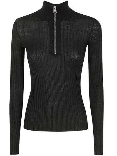 Mrz Full Zip Sweater In Black