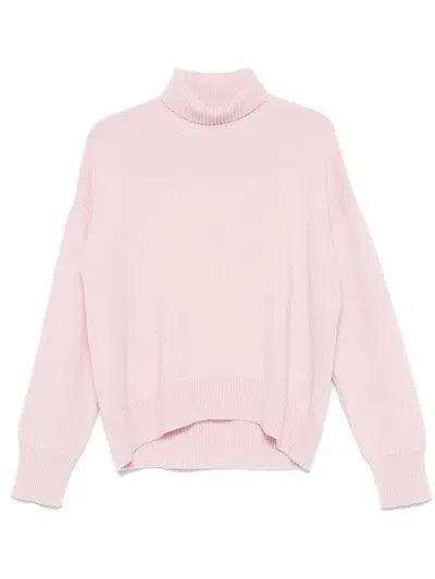 Mrz Roll-neck Sweater In Pink