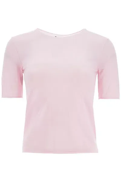 Mrz Short-sleeved Knit Top For In Pink