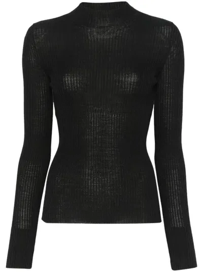 Mrz Virgin Wool Sweater In Black