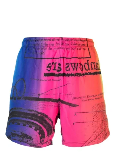 Msftsrep Mens Multi Trippy Summer Graphic-pattern Swim Shorts In Multicolor