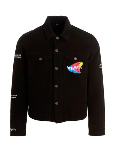 Msftsrep Denim Jacket With Logo Print In Negro