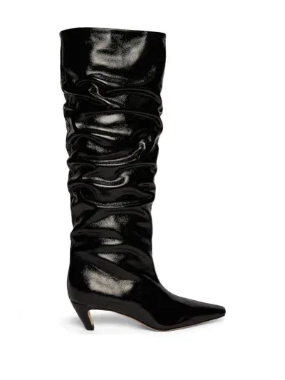 Msgm 40mm Naplak Boots In Black