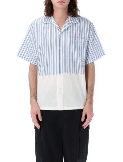 Msgm Bowling Cotton Shirt In Blue