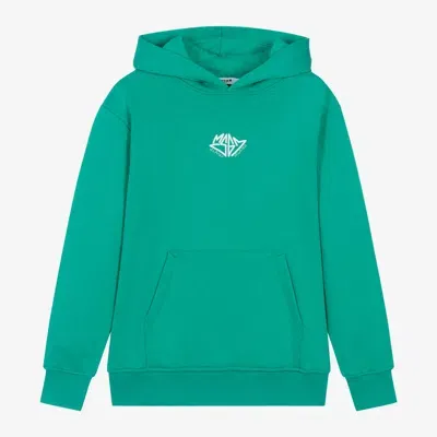 Msgm Boys Green Cotton Hoodie