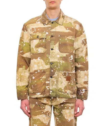 Msgm Camouflage-print Shirt Jacket In Neutrals