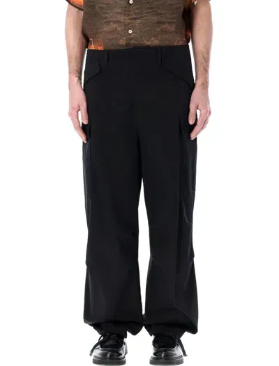 Msgm Cargo Pants In Black