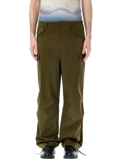 Msgm Cargo Pants In Olive