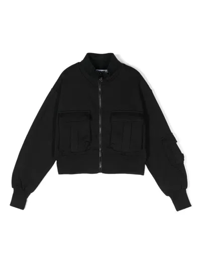 Msgm Kids' Cargo Sweatshirt In Black