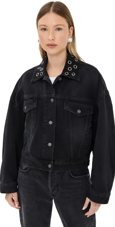 Msgm Denim Jacket Black