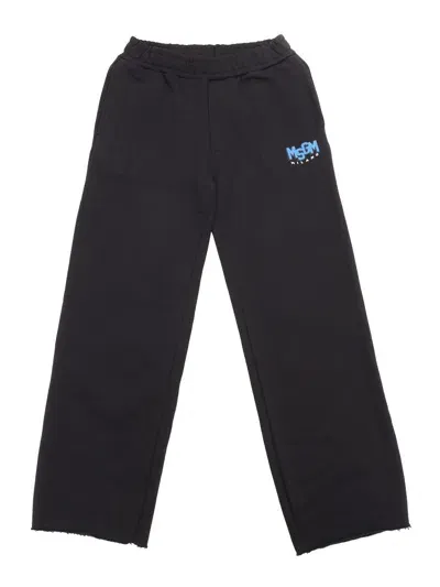 Msgm Kids' Fleece Pants Boy Nero/black