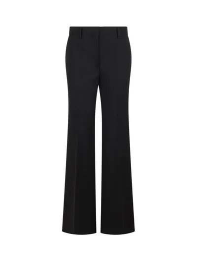 Msgm Mid-rise Tailored Trousers In Black