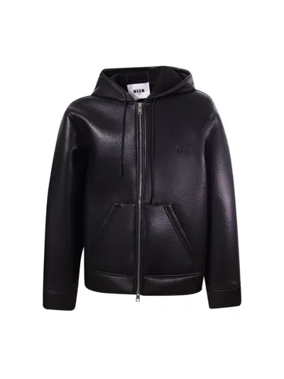 Msgm Jacket In Black