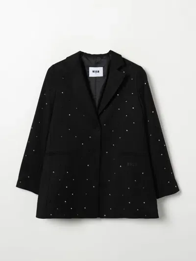 Msgm Jacket  Kids Kids Color Black In Schwarz