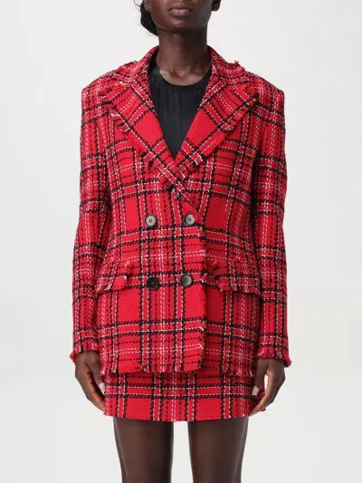 Msgm Jacket  Woman Color Red In Rot