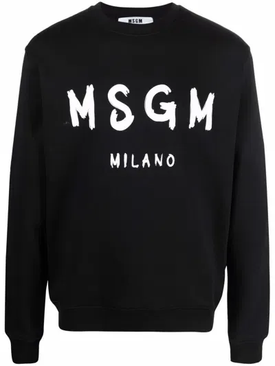 Msgm Logo Hoodie In ブラック