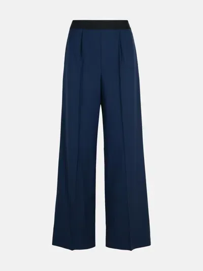 Msgm Navy Virgin Wool Pants