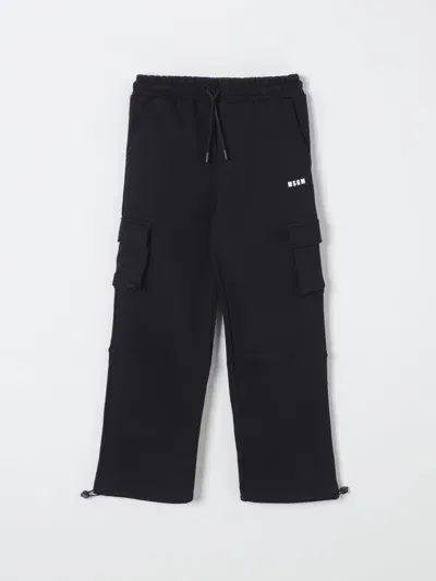 Msgm Pants  Kids Kids Color Black In Schwarz