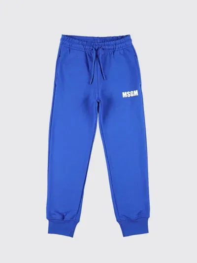 Msgm Pants  Kids Kids Color Blue In Blau