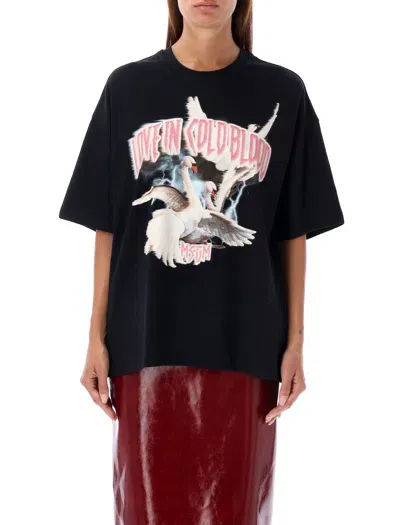 Msgm Printed T-shirt In Black