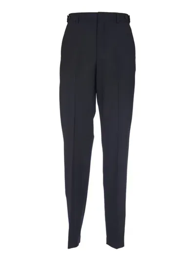 Msgm Regular Plain Trousers In Black